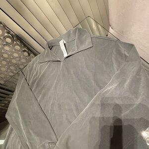 Women’s Softstreme Pique Oversized Long-Sleeve Polo Shirt Sz S